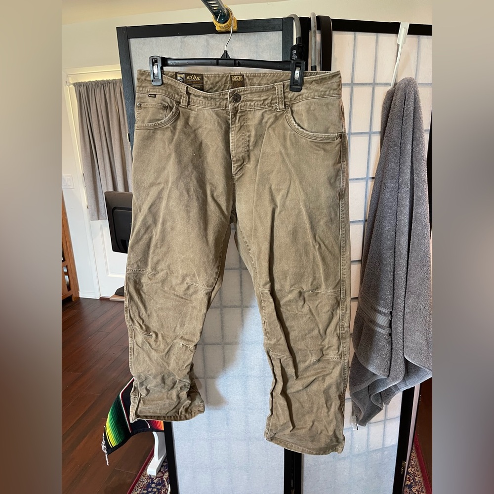 Kuhl Crag Series Gunslinger Canvas Pants Vintage Patina Dye Brown Tan 38x30